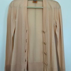 Tory Burch peach cardigan